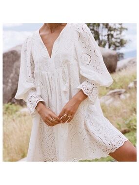 Spell & the Gypsy Dylan Smock Mini Dress Eyelet